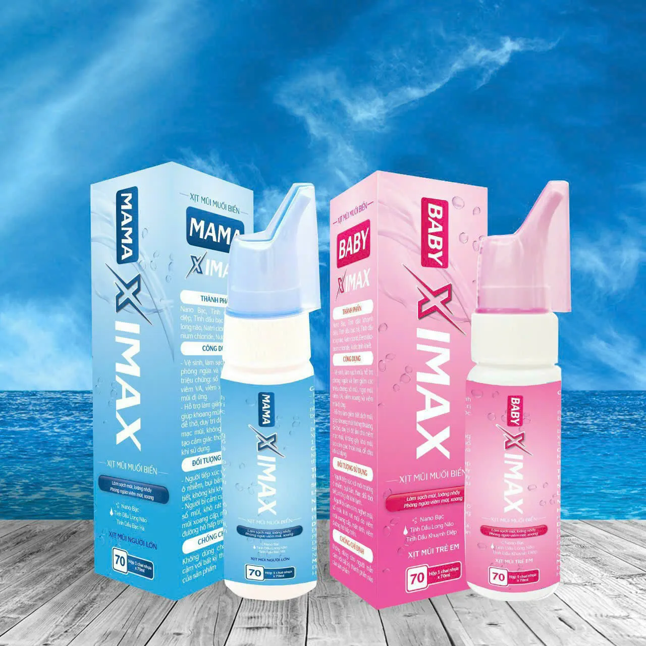 Xịt Mũi Muối Biển MAMA-XIMAX (Chai 70ml)