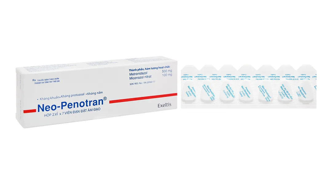 Neo-Penotran Viên Đặt Âm Đạo - Trị Nấm Candida, Viêm Âm Đạo Hiệu Quả