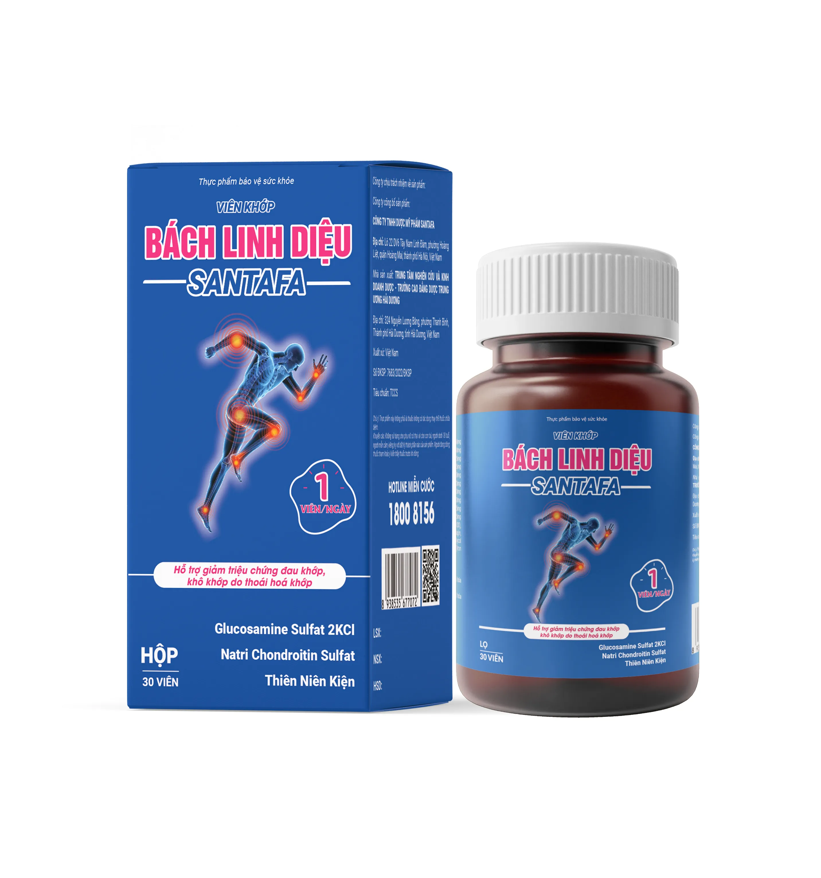 Viên Khớp Bách Linh Diệu Santafa - Hỗ Trợ Giảm Đau Khớp, Viêm Khớp, Thoái Hóa Khớp Hiệu Quả