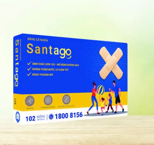 Băng Cá Nhân Santago SANTAFA - Ép Cầm Máu, Bảo Vệ Vết Thương, Dính Chắc Hơn 12h