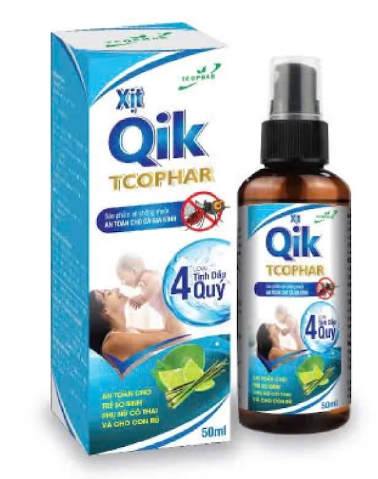 Xịt QIK TCOPHAR 50ml - Chống Muỗi, Côn Trùng Tự Nhiên An Toàn Cho Cả Gia Đình