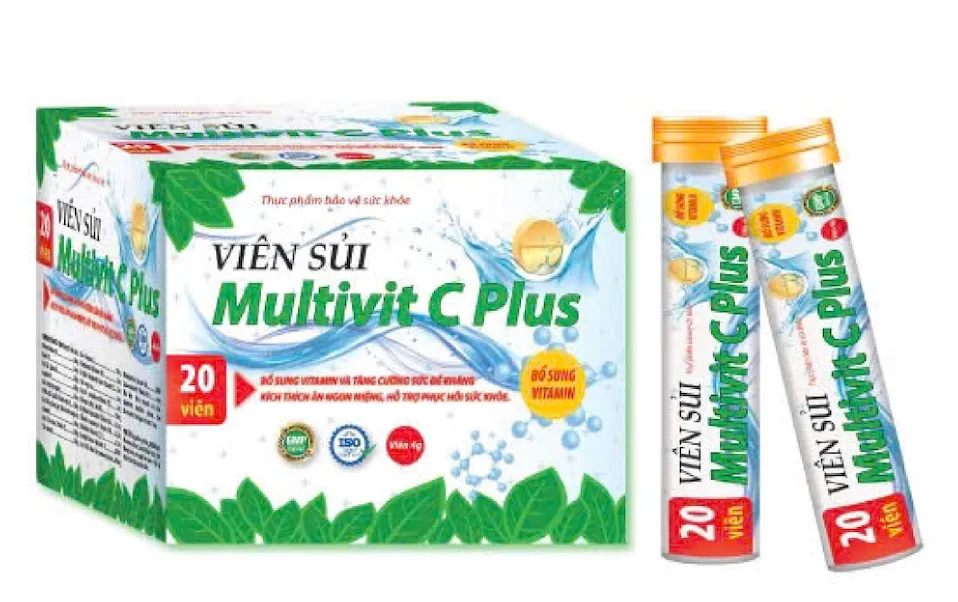 Viên Sủi Multivit C Plus TCOPHAR 20 Viên - Bổ Sung Vitamin C, Phục Hồi Sức Khỏe Sau Ốm