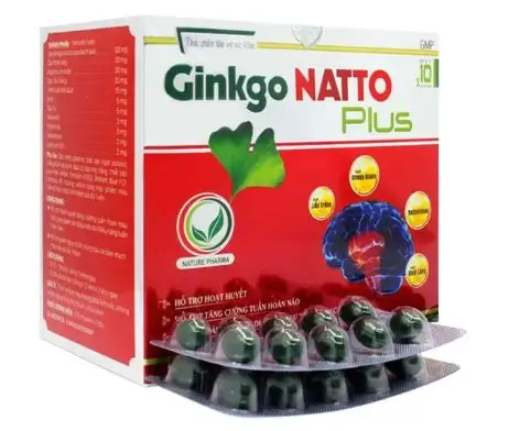 Viên uống Ginkgo Natto Plus Nature Pharma hỗ trợ hoạt huyết tăng cường tuần hoàn não
