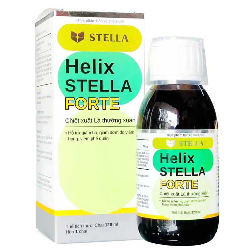 Helix Stella Forte, hỗ trợ giảm ho, giảm đờm do viêm họng (1 lọ x 120ml)