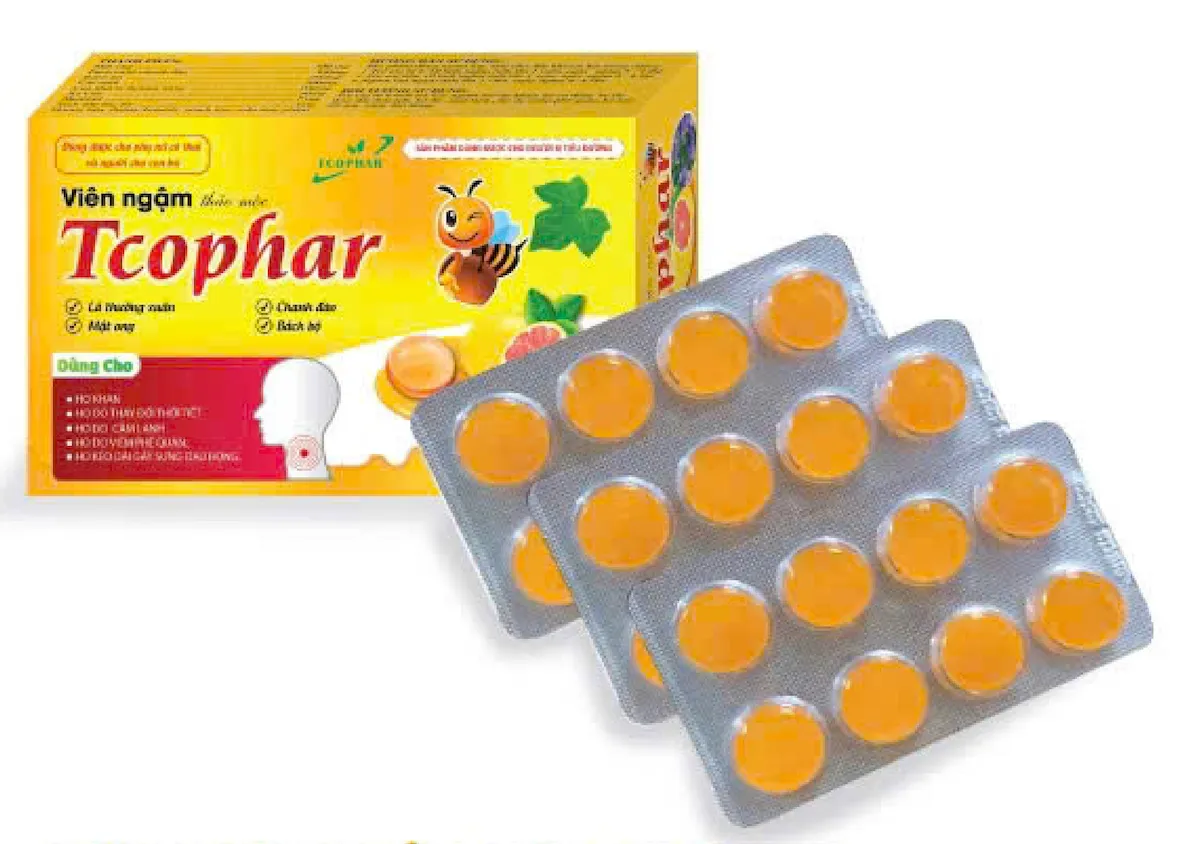 Viên Ngậm Thảo Mộc TCOPHAR - Hỗ Trợ Đau Họng, Ho Khan, Viêm Họng | TCOPHAR