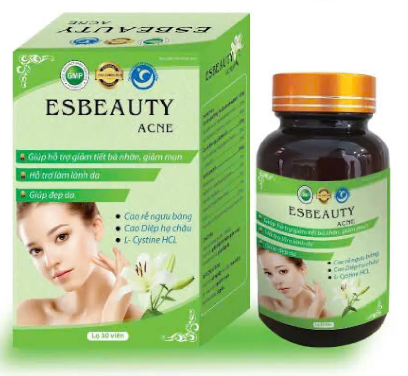 ESBEAUTY ACNE - Hỗ Trợ Trị Mụn, Giảm Bã Nhờn & Làm Đẹp Da Từ Thảo Dược Tự Nhiên