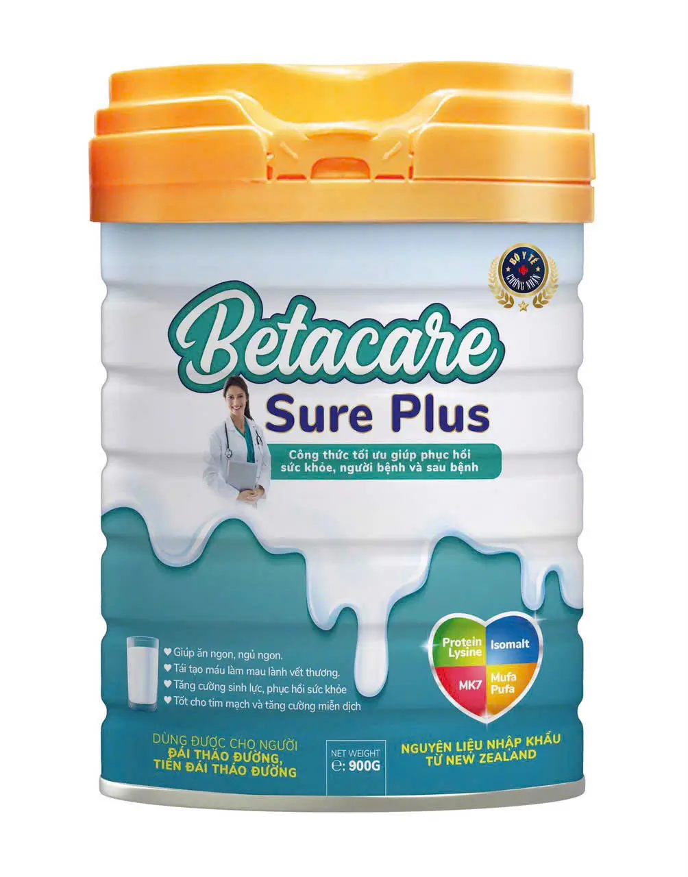 Sữa BETACARE SURE PLUS công thức tối ưu giúp phục hồi sức khỏe, người bệnh và sau bệnh (Hộp 900gr)