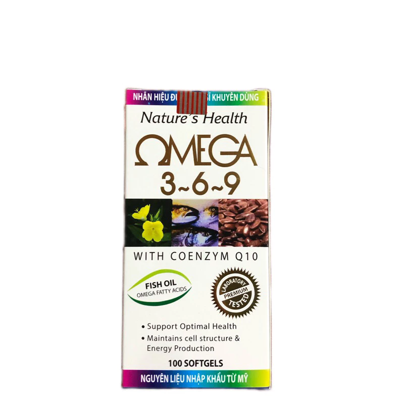 Dầu cá OMEGA 369 hộp 100 viên nang mềm- hỗ trợ giảm quá trình lão hoá, tăng cường thị lực, tốt cho da, tim mạch