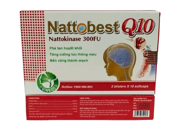 Natobest Q10 Hộp 30 Viên – Tăng Cường Tuần Hoàn Não (Hộp 3 vỉ x 10 viên nang mềm)