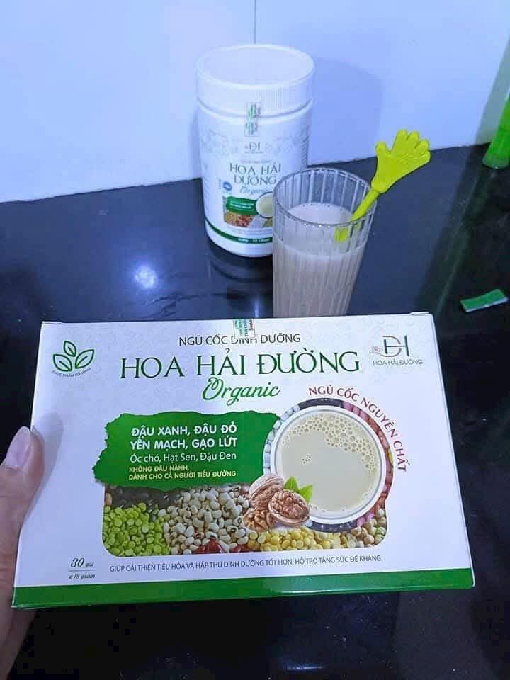 Ngũ Cốc Dinh Dưỡng Hoa Hải Đường Organic – Tăng sức đề kháng, giúp ngủ ngon, giảm táo bón