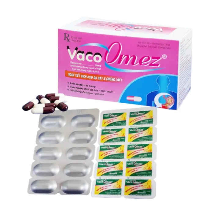Vacoomez 20mg Vacopharm ( Hộp 10 vỉ x 10 viên)