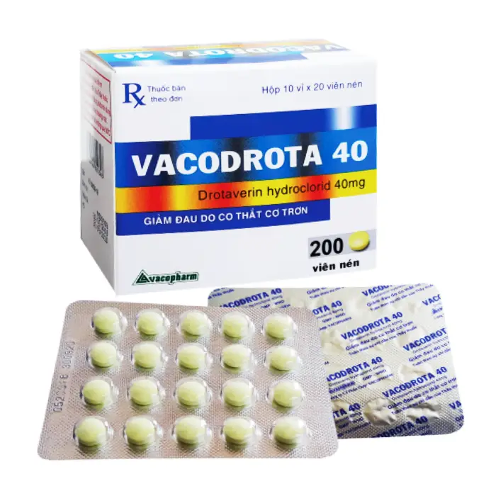 Vacodrota 40 Vacopharm 100 viên – Điều trị co thắt cơ trơn