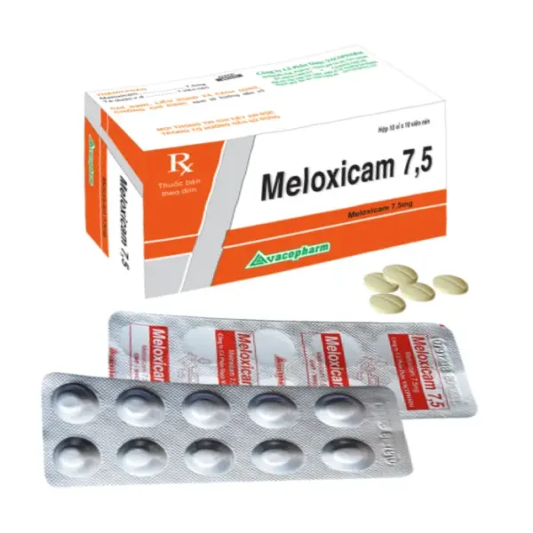 Meloxicam 7.5 Vacopharm (Hộp 10 vỉ x 10 viên) – Điều trị thoái hóa khớp
