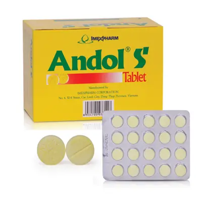 Thuốc Andol S Imexpharm điều trị các triệu chứng cảm sốt, nhức đầu (25 vỉ x 20 viên)