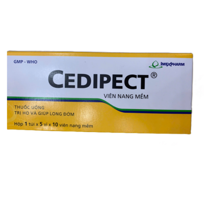 Thuốc Cedipect Imexpharm điều trị ho, long đờm (5 vỉ x 10 viên)