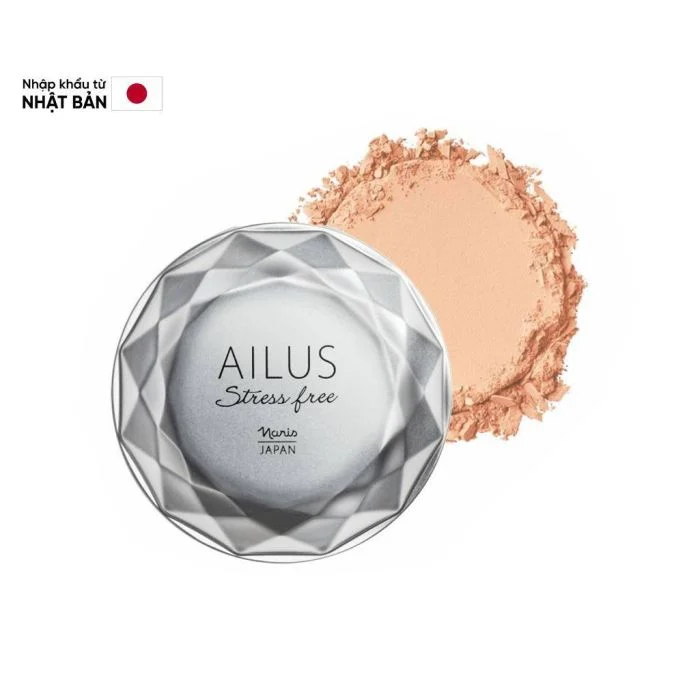 Phấn Phủ Hỗ Trợ Sáng Da Naris Ailus Stress Free Face Powder #03 Natural Beige - Màu be tự nhiên 12Gr