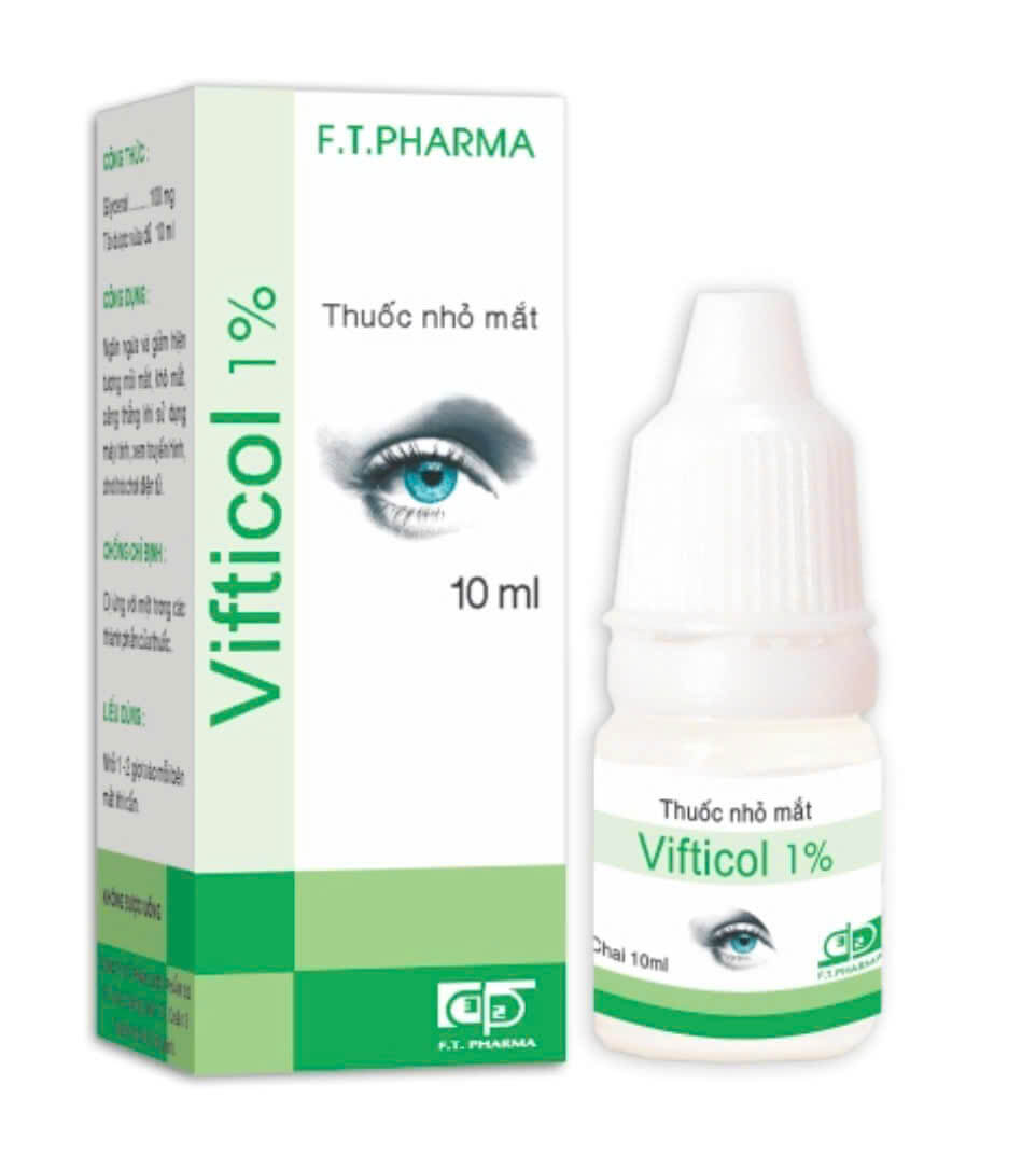Thuốc dùng điều trị mắt, tai mũi họng Vifticol 1%