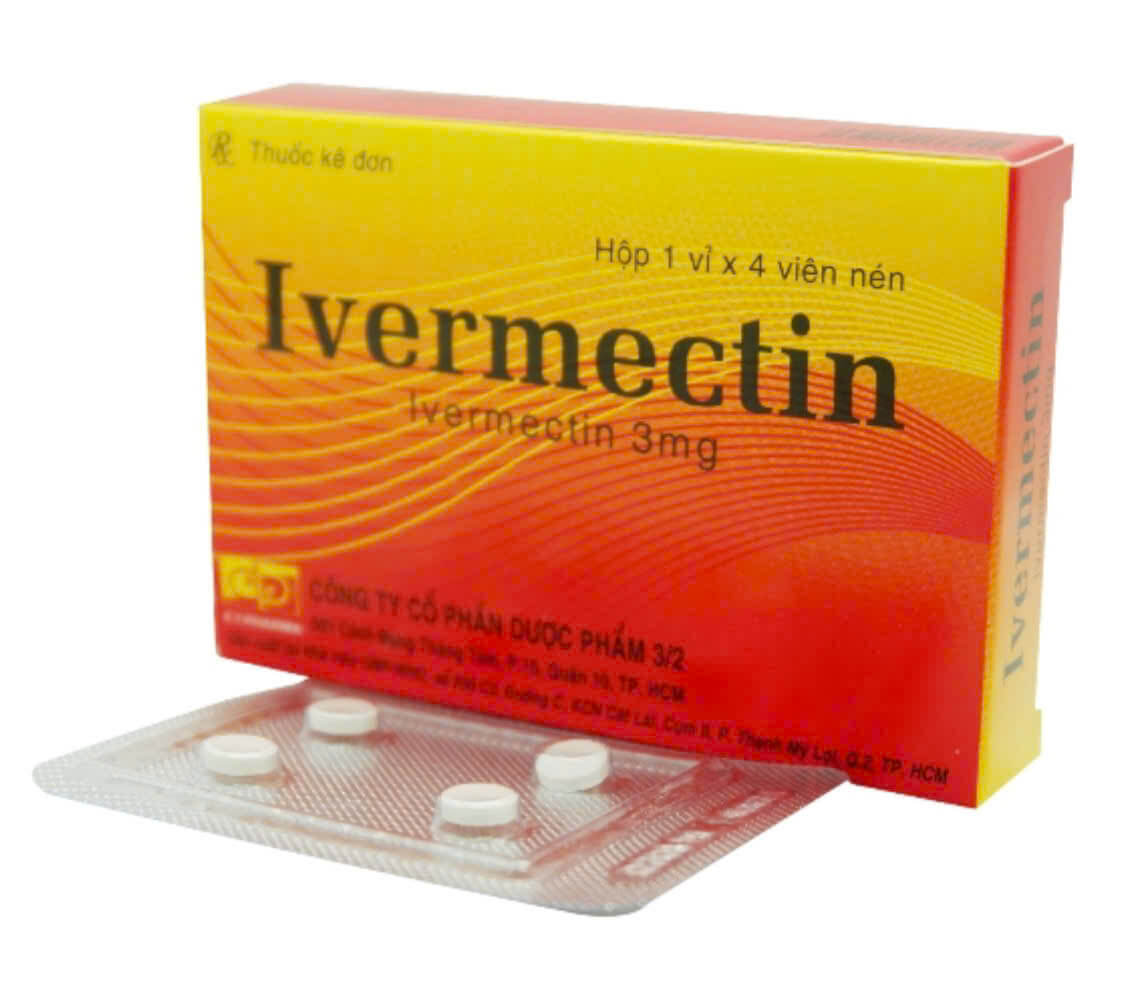 Thuốc Ivermectin 3mg Dược 3-2 hỗ trợ điều trị các bệnh nhiễm giun (1 vỉ * 4 viên)