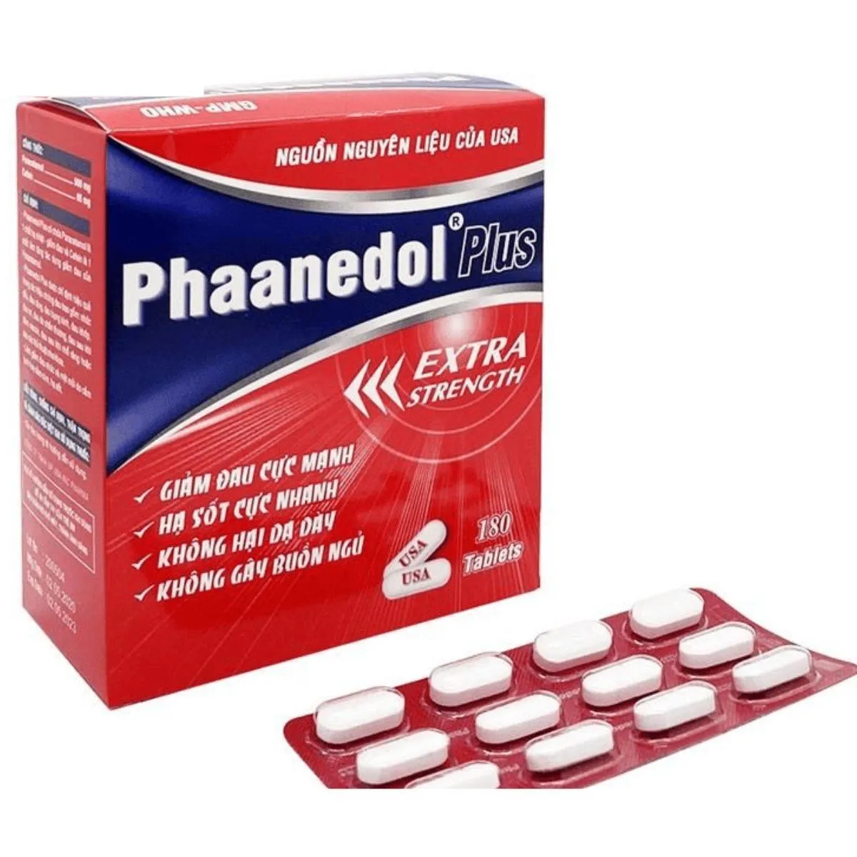Phaanedol Plus Extra – Giảm đau, hạ sốt nhanh, an toàn cho mọi lứa tuổi