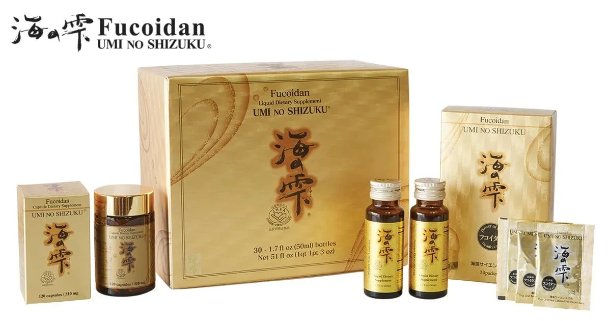 Fucoidan Umi No Shizuku 120 Viên - Tăng Cường Miễn Dịch, Hỗ Trợ Điều Trị Ung Thư | Chính Hãng Nhật Bản