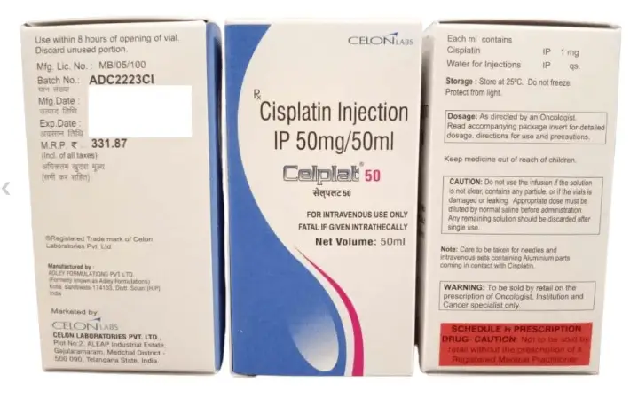 Celplat 50 Điều trị ung thư buồng trứng, ung thư tử cung