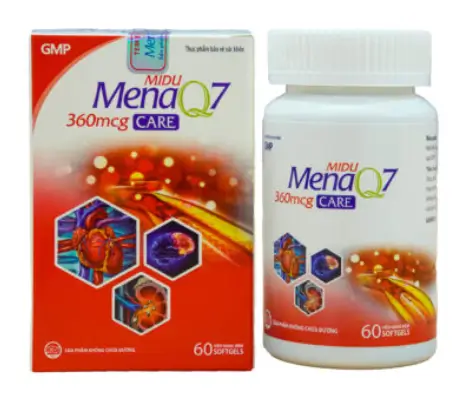 Midu MenaQ7 360mcg care – Hộp (1 lọ x 60 viên)