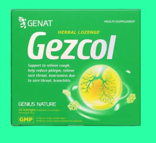 Viên ngậm ho thảo mộc Gezcol (Hộp 20 viên)