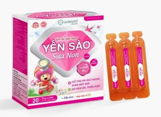 Siro Ăn Ngủ Ngon Yến Sào Sữa Non Southpro(20ống/10ml) (HỘP)