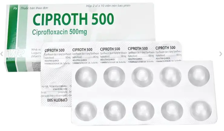Ciproth 500 điều trị các nhiễm trùng từ vi khuẩn