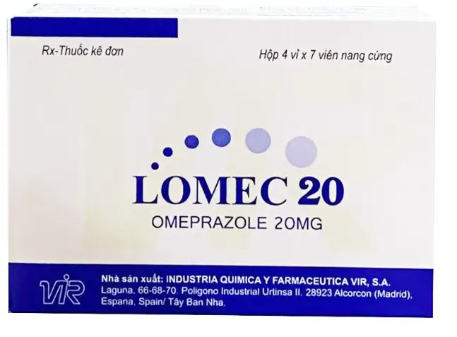 Lomec 20mg điều trị bệnh lý viêm loét dạ dày-tá tràng