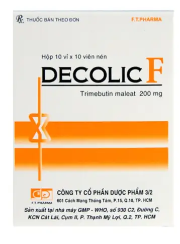 Thuốc Decolic F điều trị triệu chứng đau do rối loạn chức năng đường tiêu hóa và ống mật (10 vỉ x 10 viên)