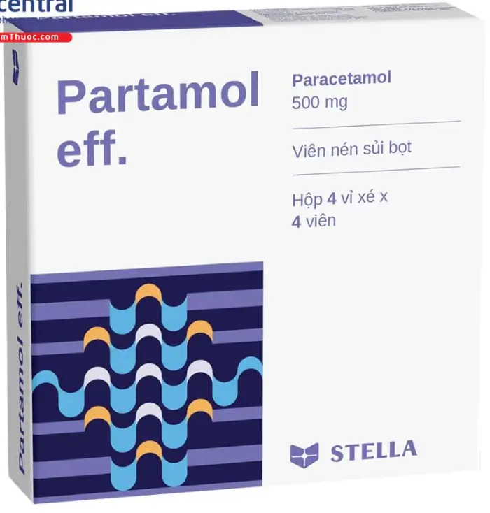 Partamol Eff giảm đau, hạ sốt hiệu quả