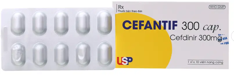 Cefantif 300 Cap trị nhiễm khuẩn từ nhẹ đến vừa (1 vỉ x 10 viên)