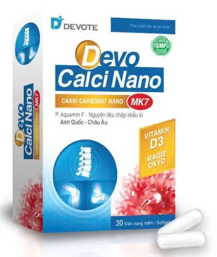 Viên uống Devo Calci Nano MK7 hỗ trợ xương răng chắc khỏe giúp phát triển chiều cao