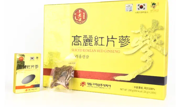 Hồng sâm HQ thái lát (20g*10 hộp giấy) – Daedong