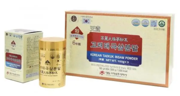 Korean Taekuk Insam Powder 100% (100g x 3)-4mg/g – Daedong