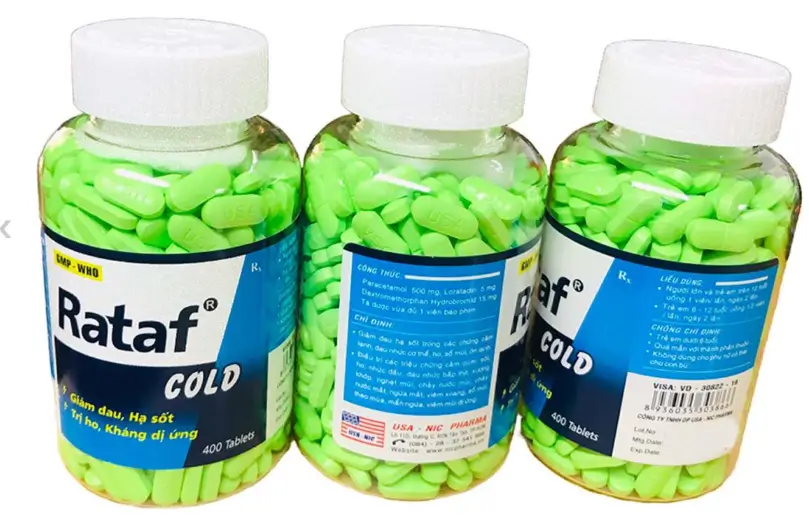 Rataf Cold điều trị các tình trạng cảm cúm, viêm mũi, viêm xoang,...