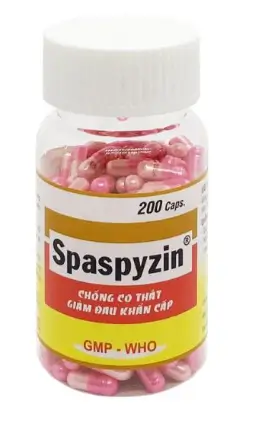 SPASPYZIN_Aleverin citrat 40mg_Lọ/200V cap/16_chống co thắt cơ trơn đường tiêu hóa, tiết niệu, cơn đau do co thắt