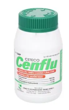 Thuốc Ceteco Cenflu (Lọ 100 viên) - Giảm đau do viêm xoang (TW3)