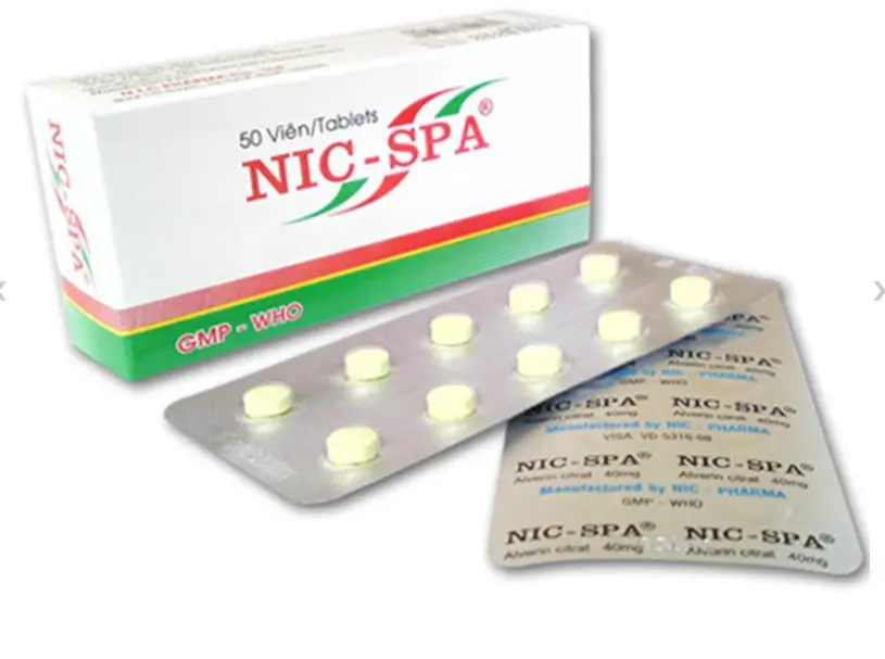 Nic-spa 40mg điều trị giảm co thắt cơ trơn đường tiêu hóa