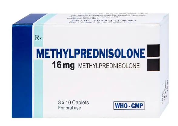Thuốc Methylprednisolone 16mg Usa - Nic Pharma kháng viêm và ức chế miễn dịch, chống dị ứng (3 vỉ x 10 viên)