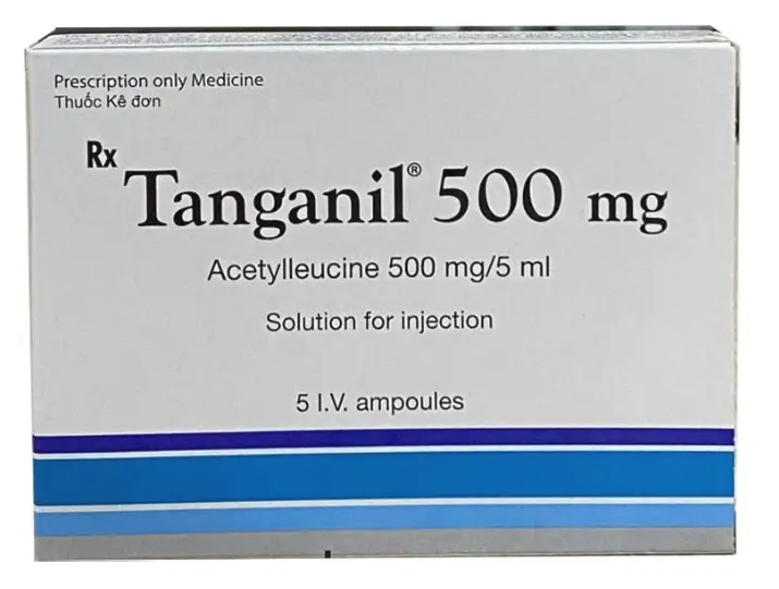 Thuốc Tanganil 500mg/5ml điều trị đau đầu, rối loạn tiền đình, tuần hoàn máu não kém