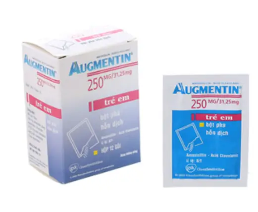 Augmentin 250mg/31.25mg hộp 12 gói GSK