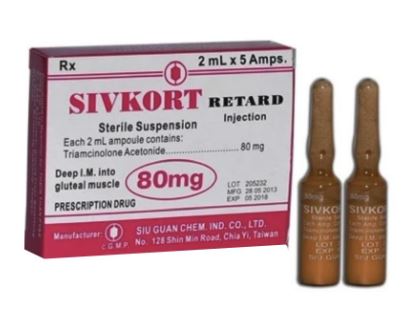 Sivkort Retard 80mg/2ml - điều trị viêm khớp dạng thấp, viêm khớp vảy nến