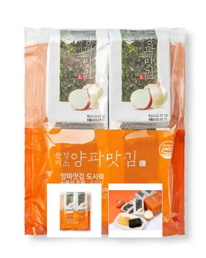 RONG BIỂN VỊ HÀNH TÂY ONION-FLAVORED SEAWEED (40g) - 문경 미소 양파맛 김