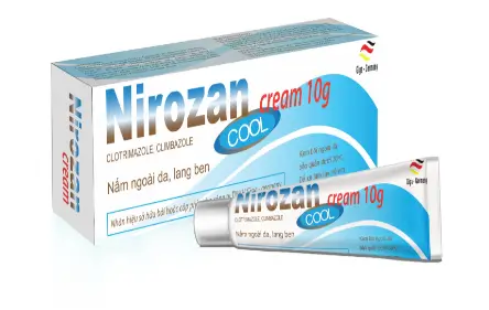 Nirozan Cool cream bôi da trị nấm, lang ben tuýp 10g Giga Đức