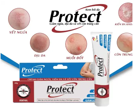 Protect kem bôi da giảm ngứa côn trùng cắn tuýp 20g Giga Đức