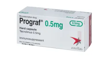 Prograf 0.5mg Astellas 5 vỉ x 10 viên điều trị phòng ngừa thải ghép thận
