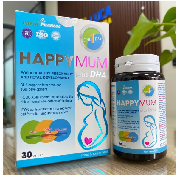 Happy Mum Bổ Sung DHA, Acid Folic, Vitamin Và Khoáng Chất Cần Thiết Cho Mẹ Bầu