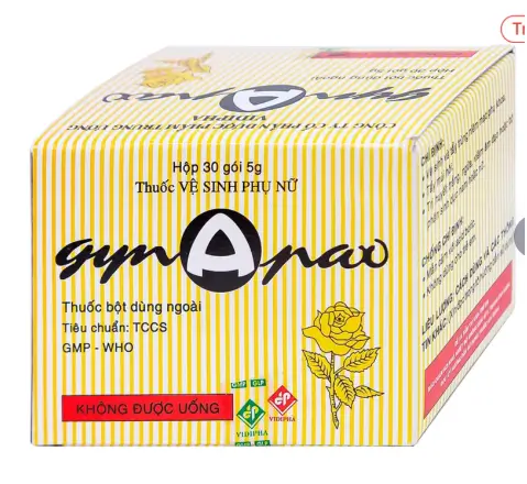 Thuốc vệ sinh phụ nữ Gynapax Vidipha hỗ trợ vệ sinh và tẩy trùng niêm mạc phụ khoa (30 gói x 5g)